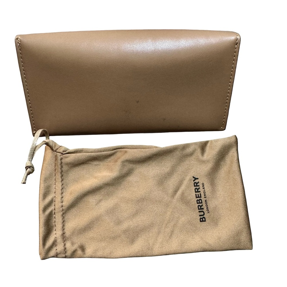 Burberry Tan Leather Eyeglass Case Dust Bag Authentic Luxury Designer Accessory - Picture 6 of 7